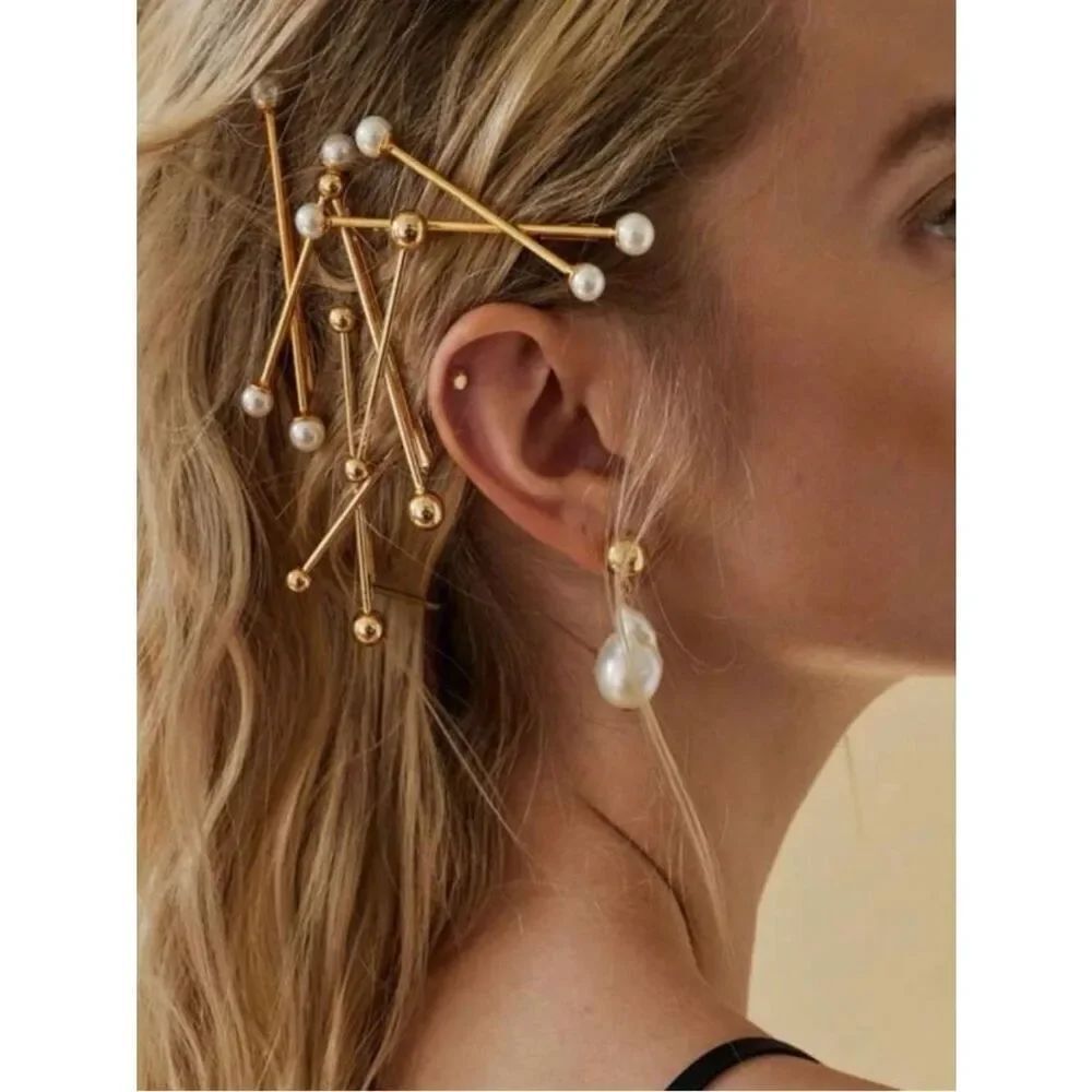 Gold Pearl Hair Pins set A1851
